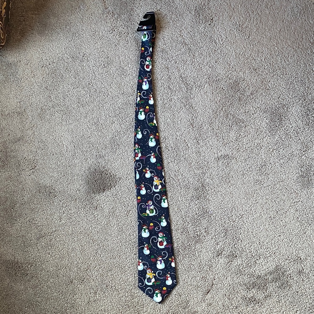 Yule Tie Greetings Navy Hallmark Christmas Tie